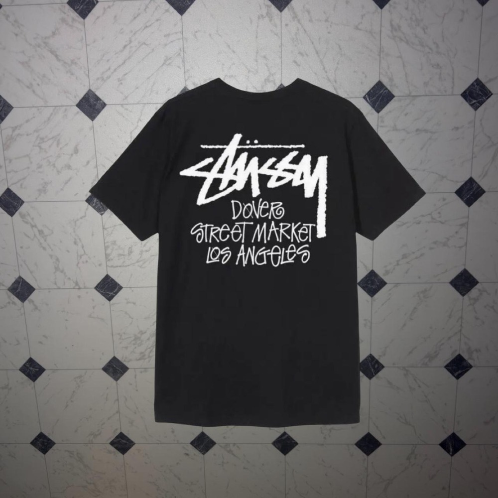 Stussy x Dover Street Market LA Black Tee Size M